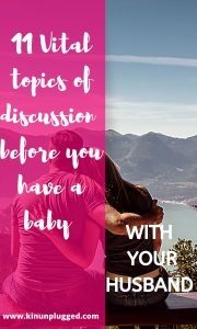 things to discuss before having a baby pin